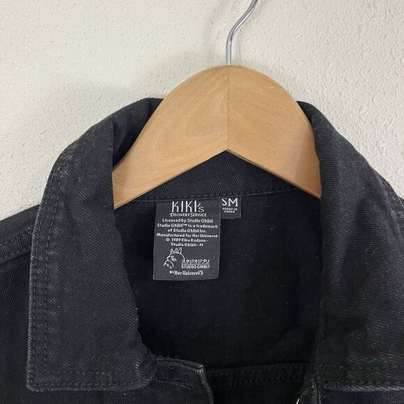 Her Universe Kiki’s Delivery Service Denim Jacket Black Womens Size S Small - Picture 6 of 7